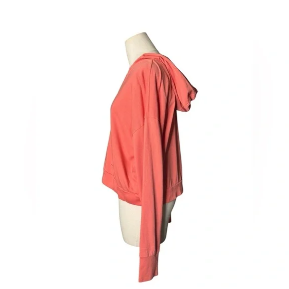 Sweaty Betty After Class Coral Cropped Hooded Lightweight Long Sleeve - Picture 3 of 5